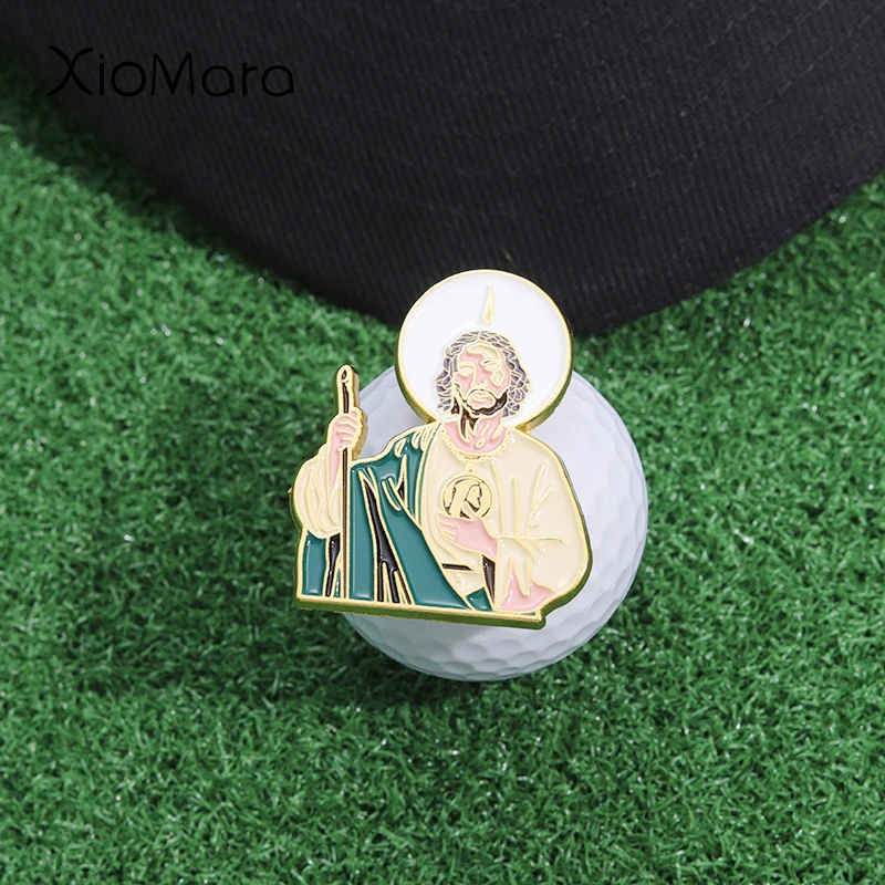 Saint Jew Jesus Creative Golf Ball Marker Golf Hat Clip Marker Golf Ball Position Mark Magnetic Removable Golfer Accessories