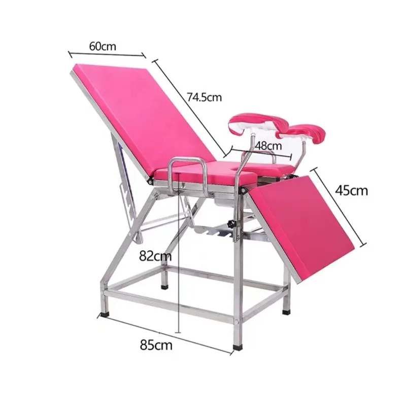 Cama epóxi do aço inoxidável para o exame paciente do hospital, cama semi automática