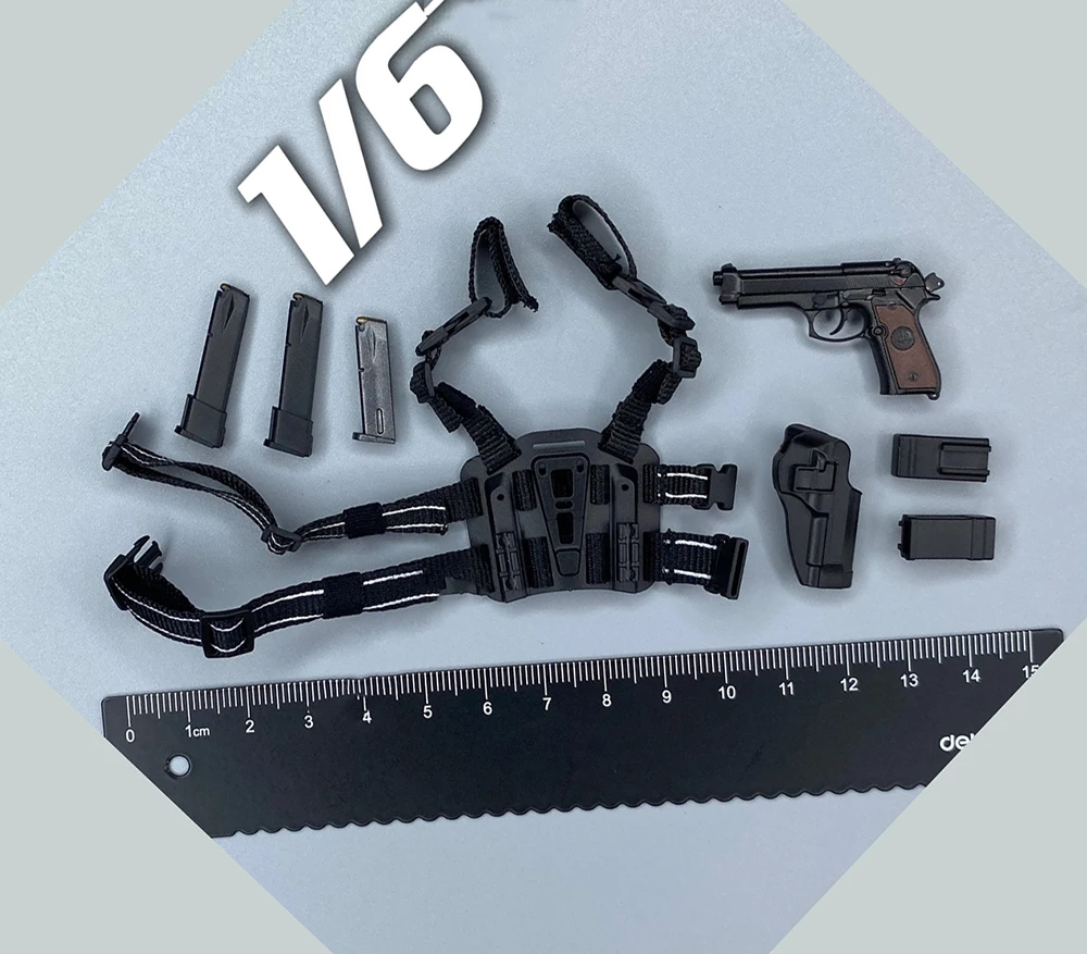 3ATOYS 1/6th PUBG Battilation Winner Winner To be Chicken Series Pistol Holster Leg Bandage Full Set For Action Figure Collect