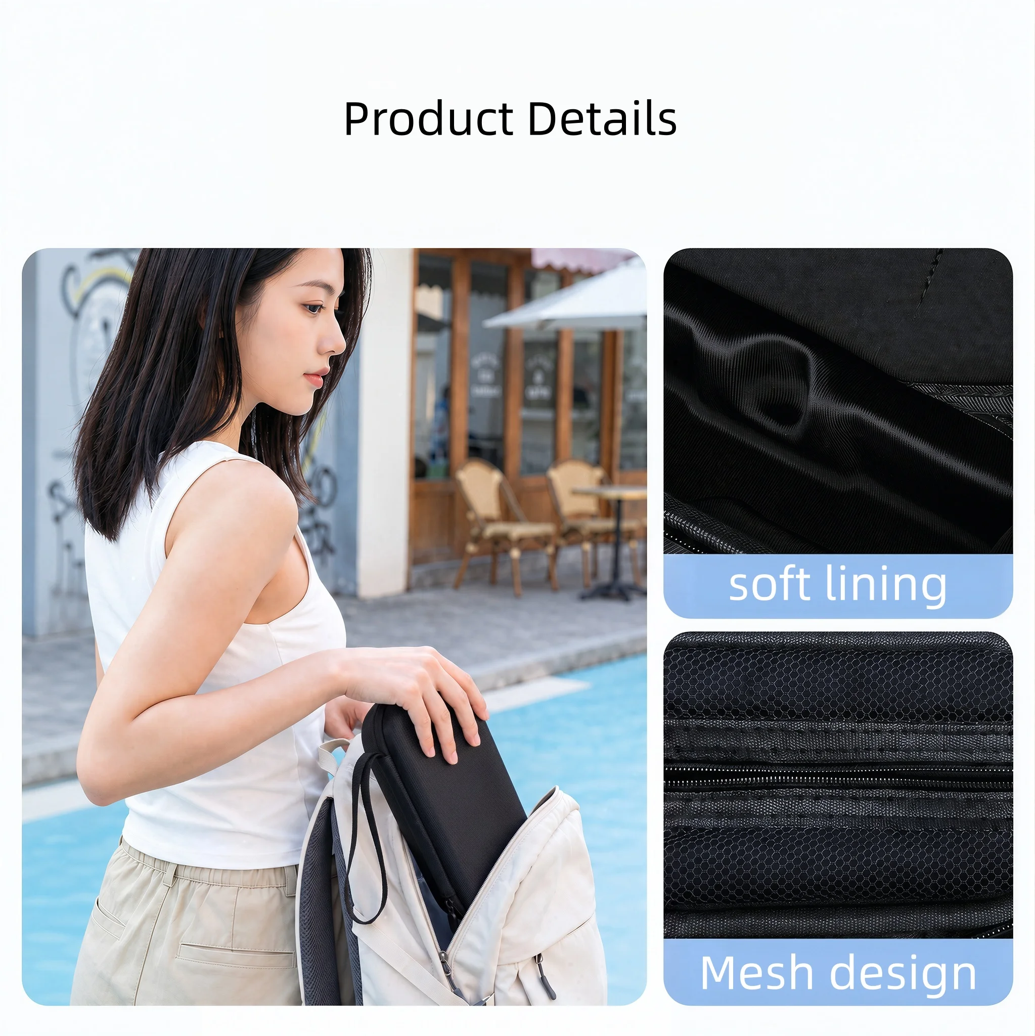 For Insta360 Luna Pro PU Storage Case Portable Travel Carry Bag Shockproof Protective Pouch Gimbal Camera Accessory