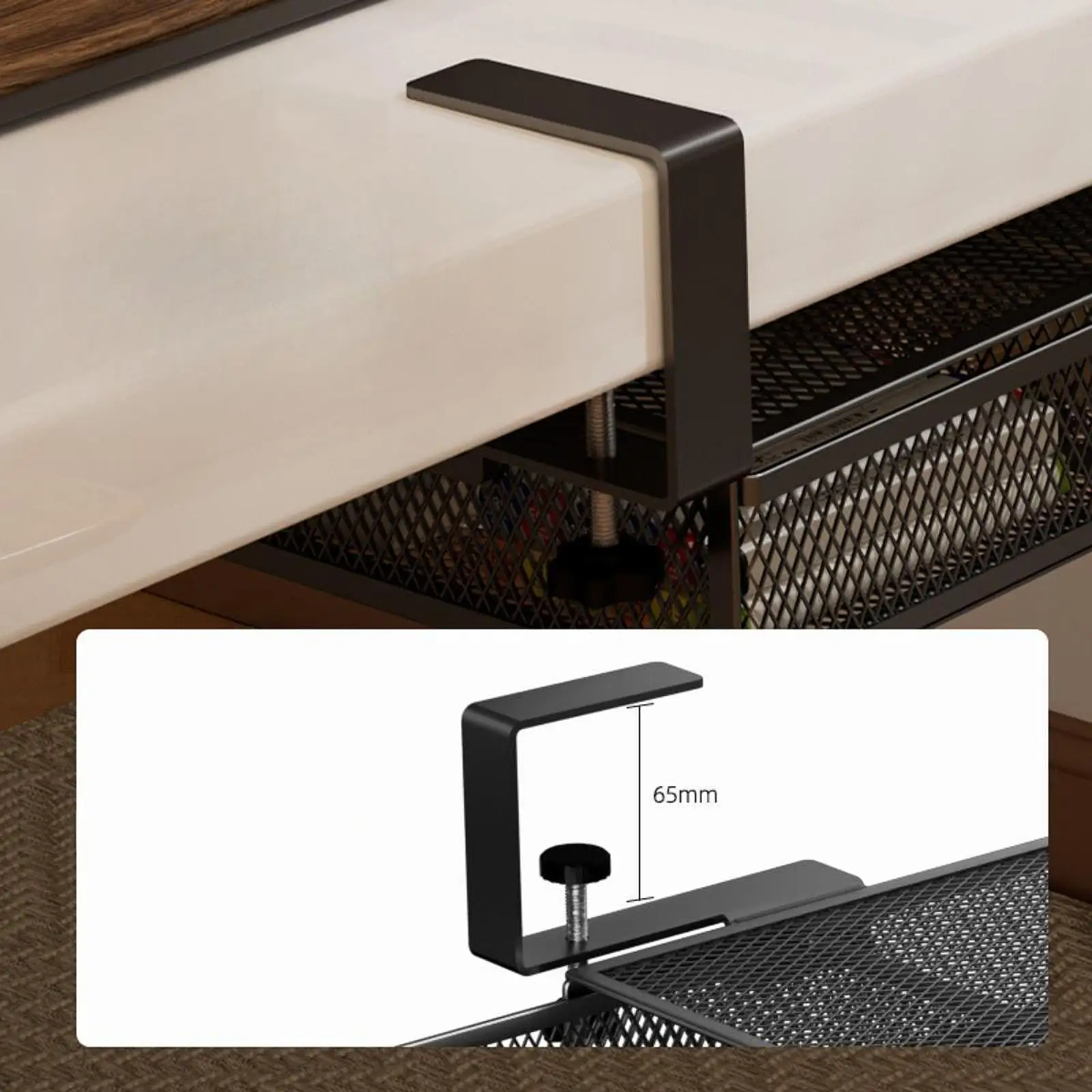 Sliding Pull Out Drawer Desktop Organizer Under Desk Drawer Basket For Smart Home Office Storage