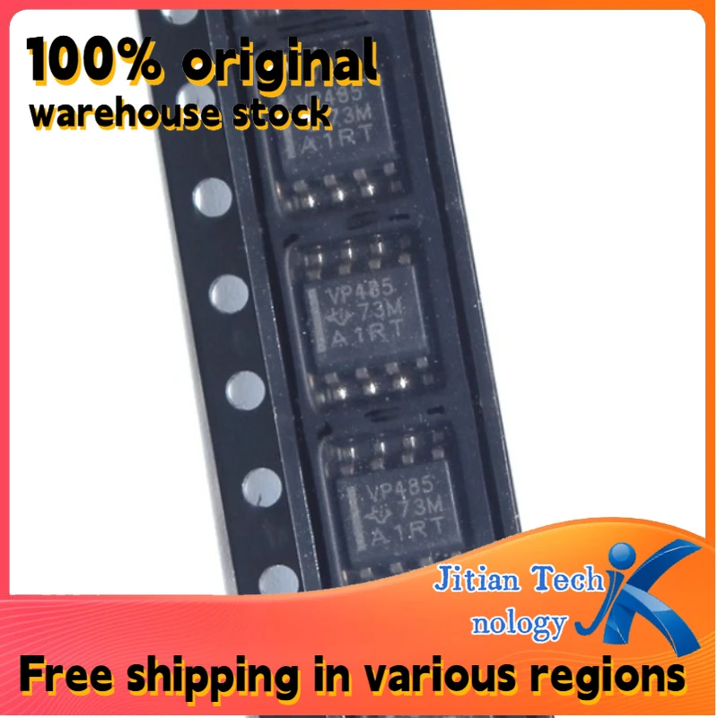 10PCS 100% brand new SN65HVD485EDR SOP8 Signal converter chip logo VP485 High-Quality Electronic Component