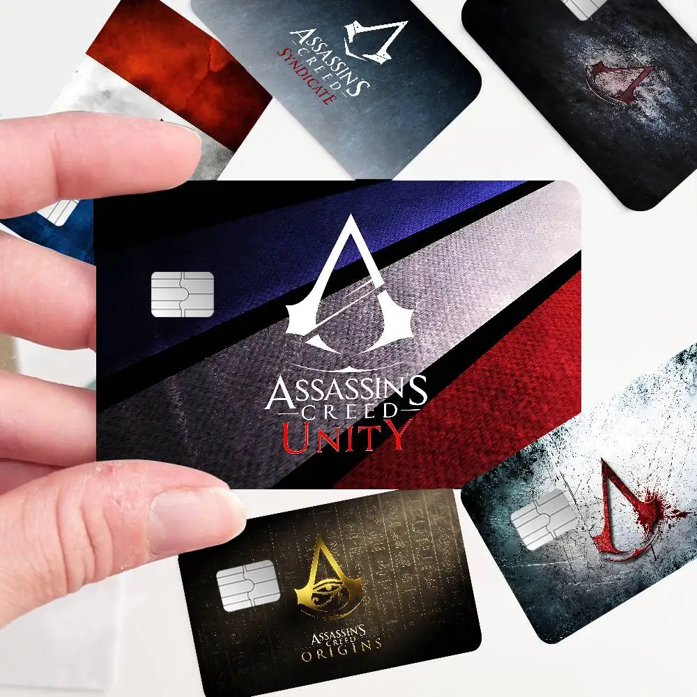 A-Assassin C-Creed Game Anmie Sticker Film Skin Cover For Credit Card Debit Bank Card Front