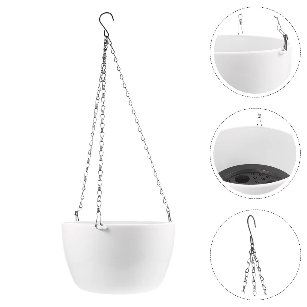 1 conjunto grande pendurado vasos de flores pp ferro design multifuncional adequado várias plantas casa jardim varanda decoração