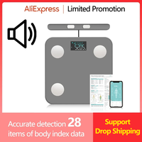 Smart Body Fat Scale 2024 New Professional 8-electrode Bioimpedance Scale with Measurement Voice Broadcast and Printable Report