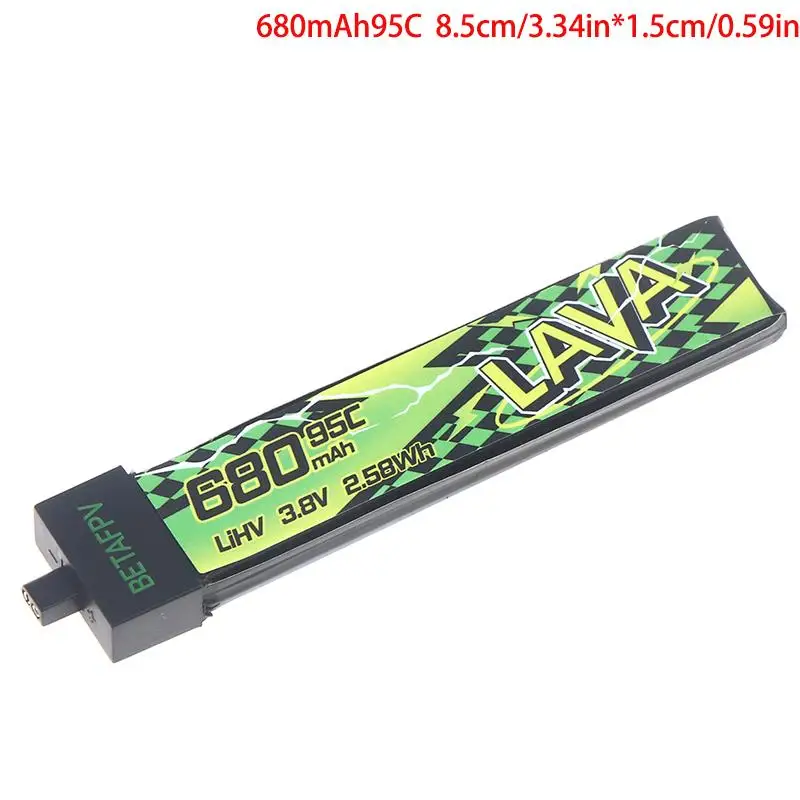 BetaFPV LAVA II 1S HV 3.8V 680mAh 95C BT2.0 Lipo Battery