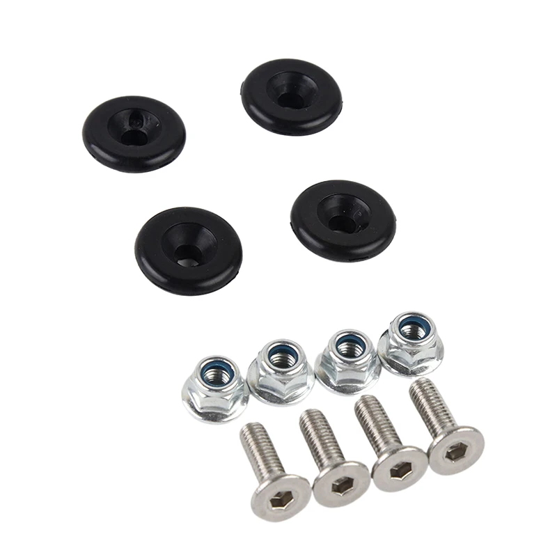 

New4Pcs Universal Motorcycle Rear Luggage Case Tail Top Box Helmet Trunk Bracket Base Plate Bushing Pad Buckle Plastics Spacers