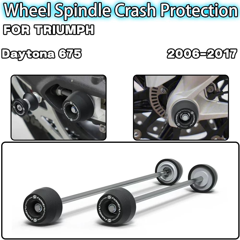 For TRIUMPH Daytona 675 2006-2017 Daytona Moto2 765 Motorcycle accessories Front Rear Wheel Spindle Crash landing Protector