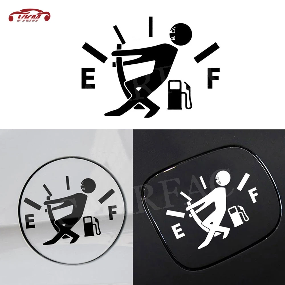 

ABS New Style Funny Decal Fuel Gage Empty Stickers Scratch Paste Fuel Tank Cap Stickers Car Stickers High Gas Consumption