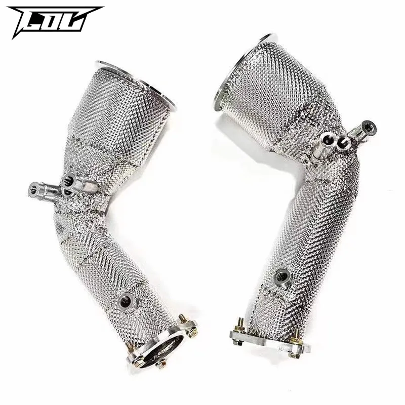 

Exhaust Downpipe For AUDI RS4 2.9T 2019-2022 High Performance 304 Stainless Steel High Flow Catted Downpipe