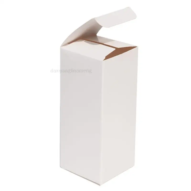 25-100pcs/lot  2  3  4  5  H 14-33cm Long White Small Cosmetics Packing Box Perfect White CardPaper Packaging