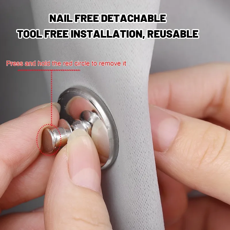2/40x Magnetic Curtain Clips Double Sided Magnetic Suction Curtain Magnets Closure Prevent Light Leaking Keep Closed for Bedroom