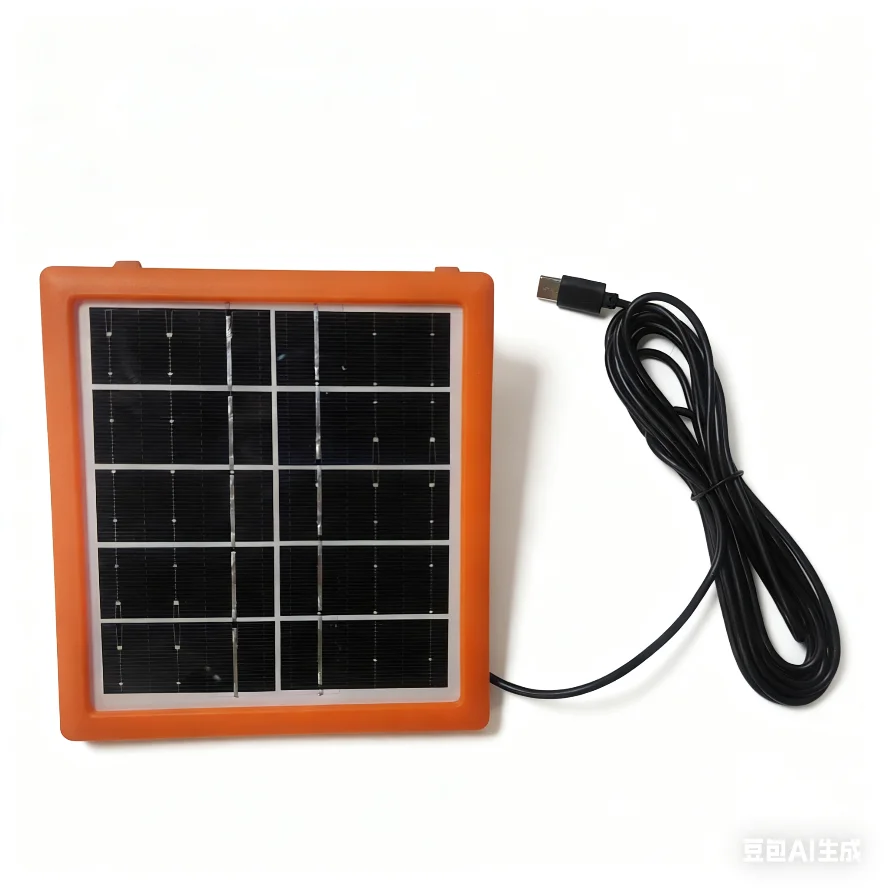 Solar Charging Panel 2w Type-C Charging Port, Outdoor Solar Light String, Outdoor Decorative Light DIY Accessories