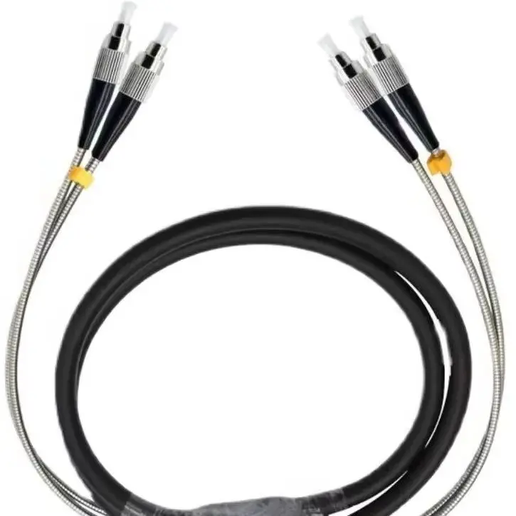 

outdoor patchcord 250m 2/4 cores 7.0mm 2C 4C OM1 OM2 CPRI LC SC FC DVI waterproof FTTH jumper optical fiber armored cable 2 core