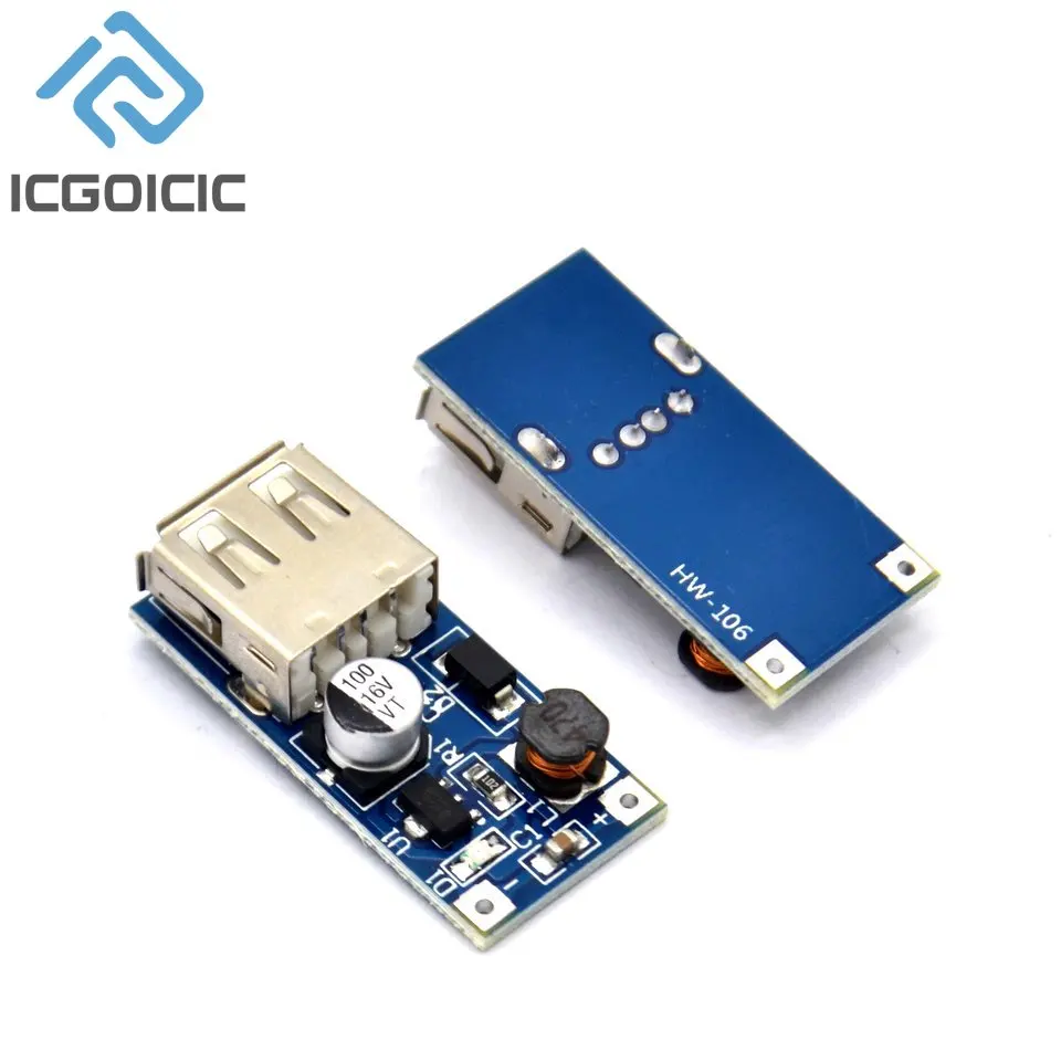 DC DC 0.9V-5V to 5V 600MA Power Bank Charger Step Up Boost Converter Supply Voltage Module USB Output Charging Circuit Board