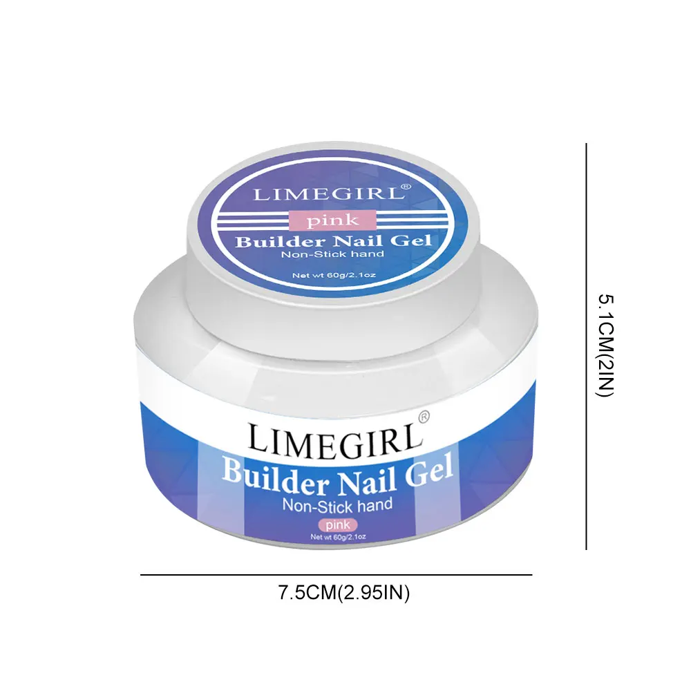 LIMEGIRL 60g Solid Nail Extension Gel Set UV Shaping Engraving Gel Quick Construction Gel Nail DIY Art Extension Gel Nail Kit