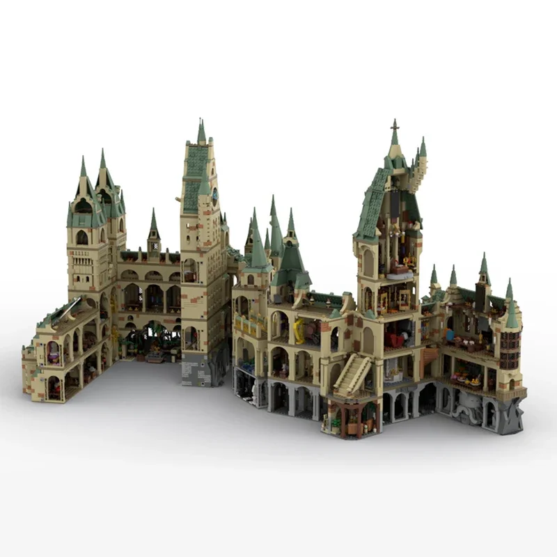 MOC マジックワールドビルディングレンガ究極のモジュラーホグワーツグラウンドとハリーズキャッスルバンドルブロックモデルおもちゃ子供の誕生日プレゼント