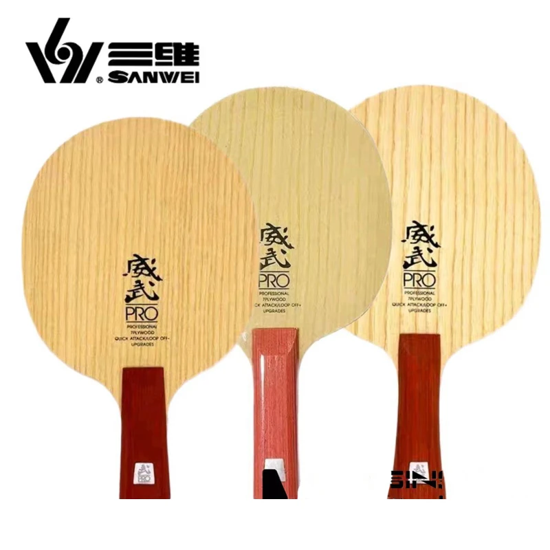 

SANWEI V5 PRO Professional Table Tennis Racket ST Blade 7Ply Pure Wood Ping Pong Paddle Fast Attack & Loop Short Long Handle