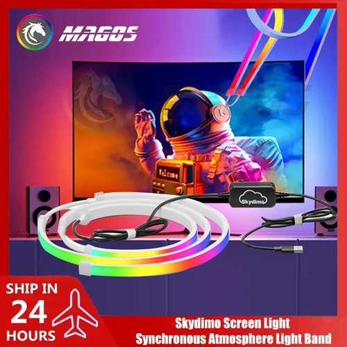 Skydimo Monitor Ambilight Lights PC E-Sport Gamer Tira RGB ambiental, Pantalla de computadora de escritorio AURA LED 5V Control de software USB