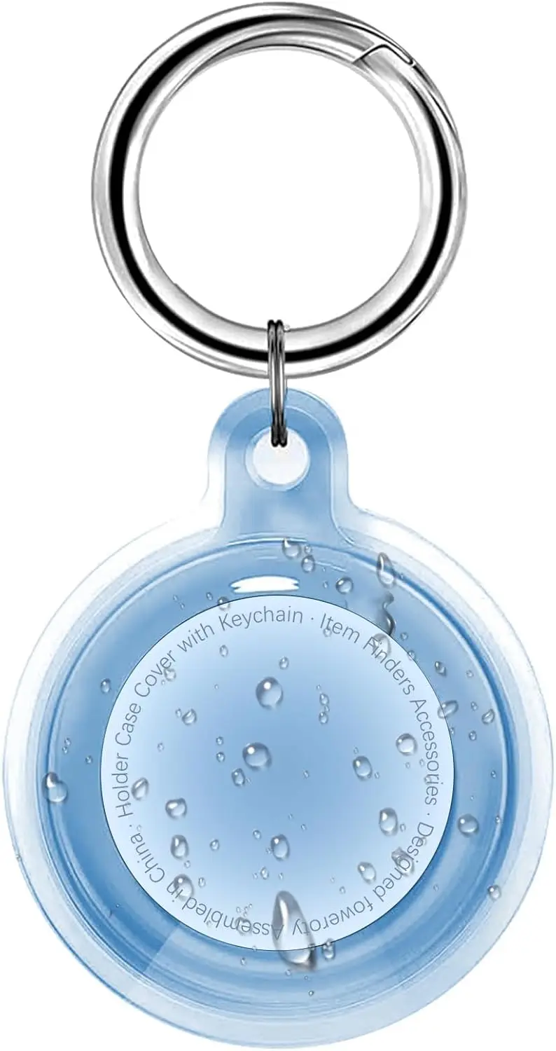 

IPX8 Waterproof Airtag Holder with Keychain, Anti-Scratch Full Protective Case for Keys Luggage Dog Collar
