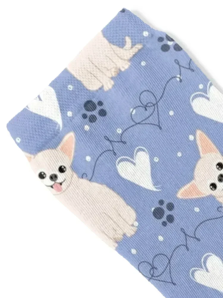 LOVE White Chihuahua Socks essential hiphop snow kawaii Mens Socks Women's