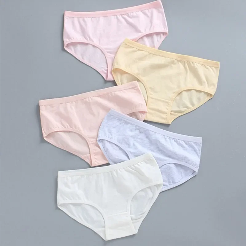 

5Pc/Lot Girls Cotton Briefs Panties Kids Underwear Teenage Kids Underpants 8-14Years