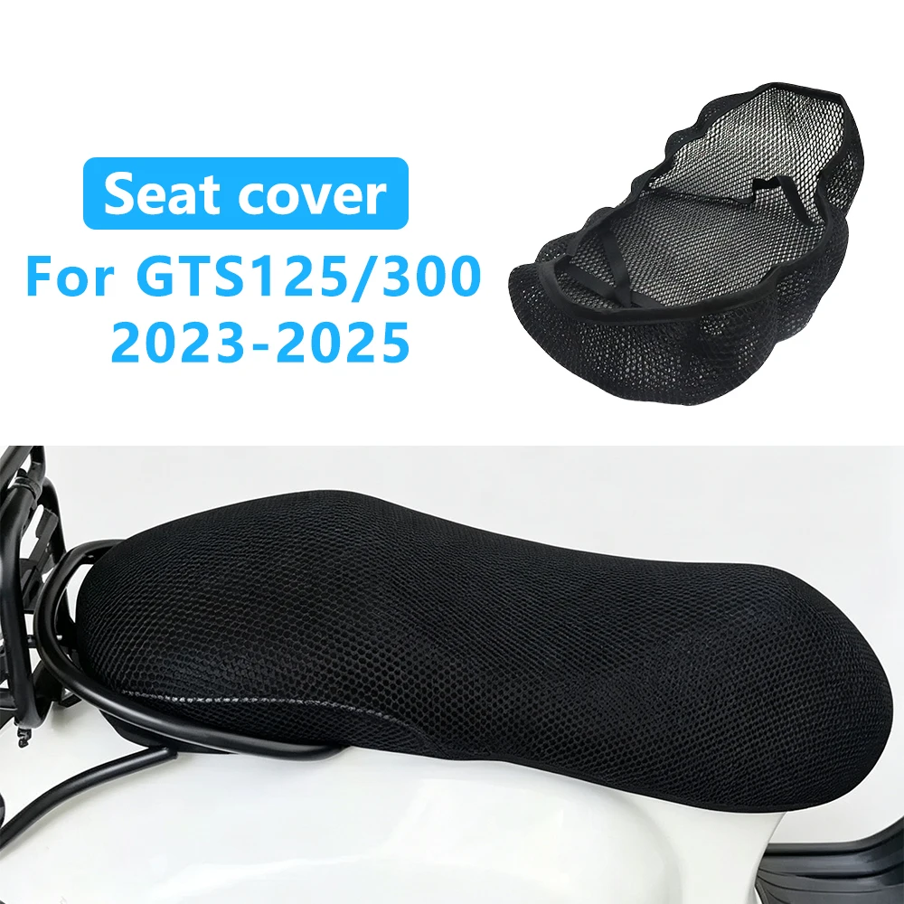 For VESPA GTS 300 125 250 Super HPE 2023-2025 Motorcycle Seat Cover 3D Mesh Fabric Seat Non-Slip Breathable Protect Cushion