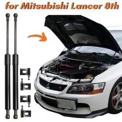 Qty(2) Hood Struts for Mitsubishi lancer 8th 2000-2010 Cedia Virage Soueast Lioncel II Front Bonnet Lift Supports Shock Absorber