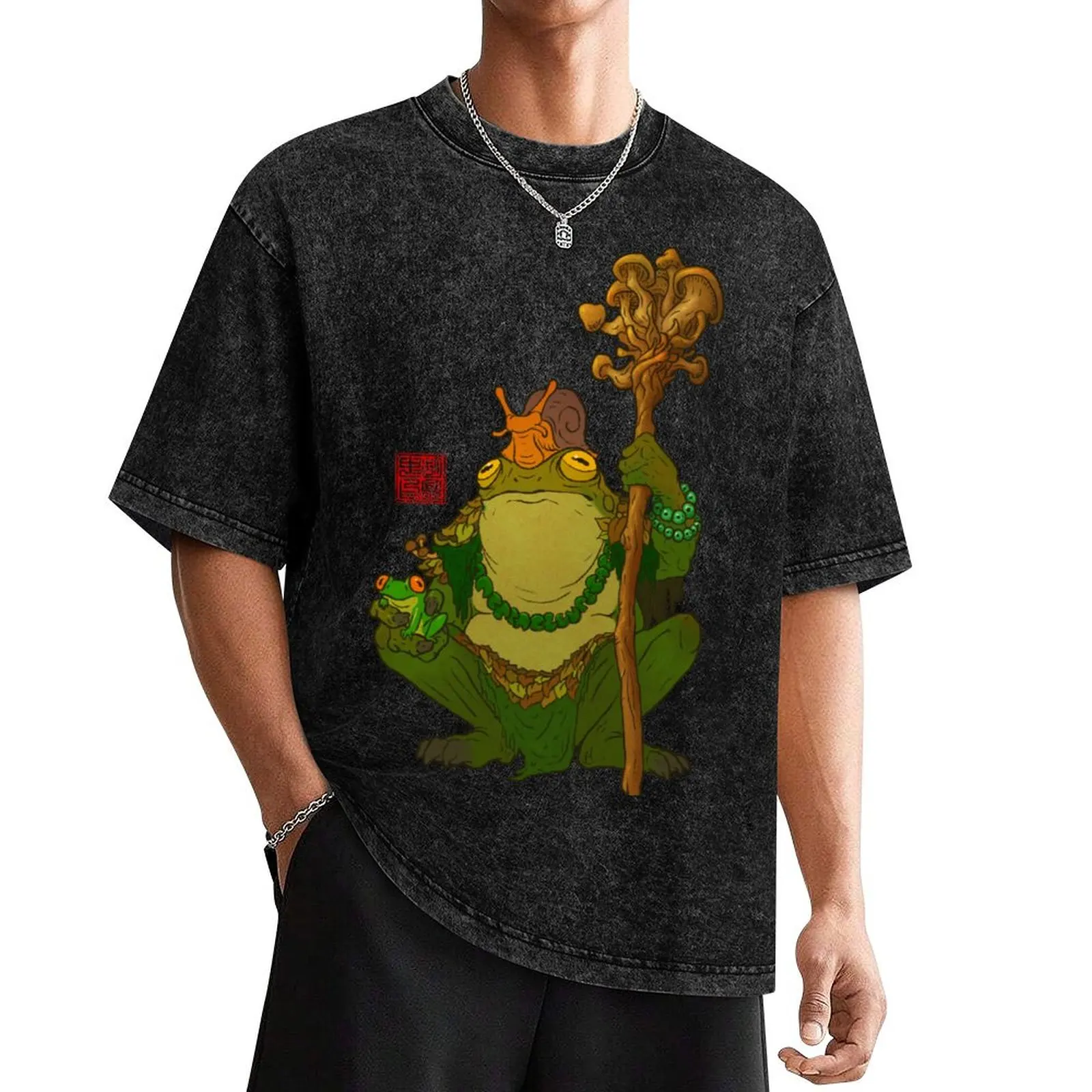 Frog Druid Shaman Witch Doctor T-Shirt cotton man t-shirts Funny t-shirts anime t shirts mens graphic t-shirts