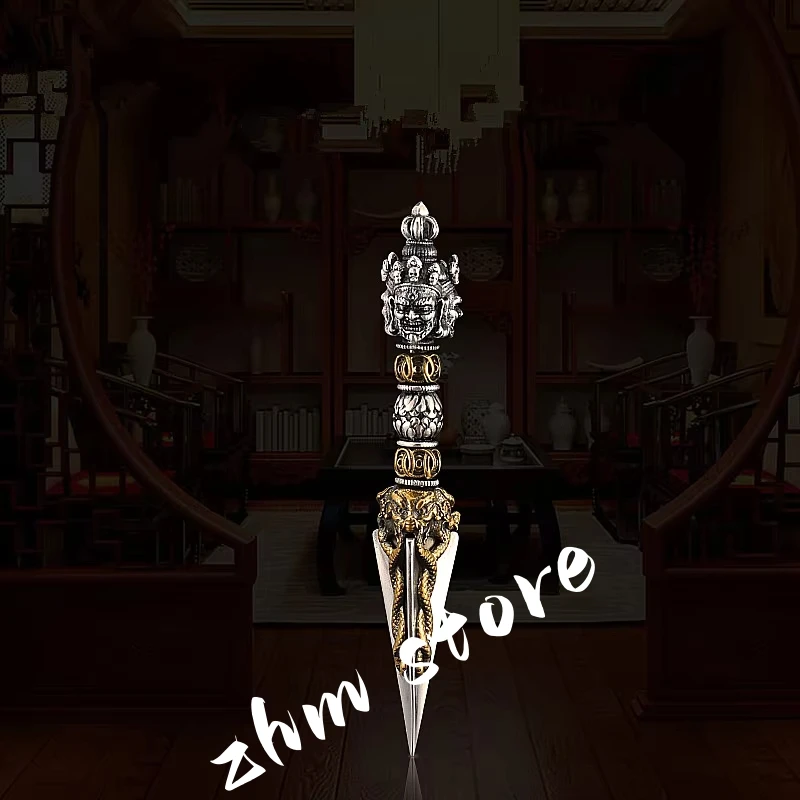 

6.7cm Nepal Vajra Tibetan Brass Copper Buddhist Supplies Sweeping Demon Putting Decortae King Kong Necklace Accessories