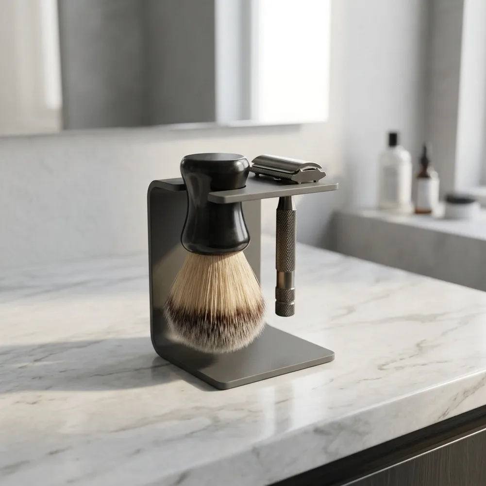 Elegant Desktop Storage Stand For Razors & Brushes – Stylish & Organized Designed To Neatly Hold Your Razors And Shaving Brushes