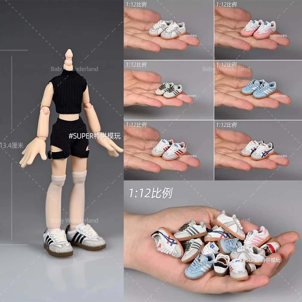 1:12 Ratio 12 points BJD Fairy Body OB11 Asip10 German Training Shoes Handmade Shoe Model