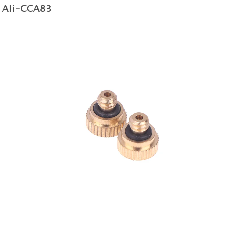 10PCS เกลียวทองเหลือง Misting หัวฉีด 0.2/0.3 มม.ปากน้ํา Mister อะไหล่หมอกหัวฉีดสําหรับ Patio Misting ระบบกลางแจ้ง Cooling