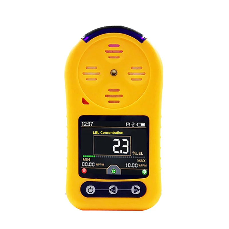 Portable Combustible Gas Leak Detector 0-100% LEL with Alert