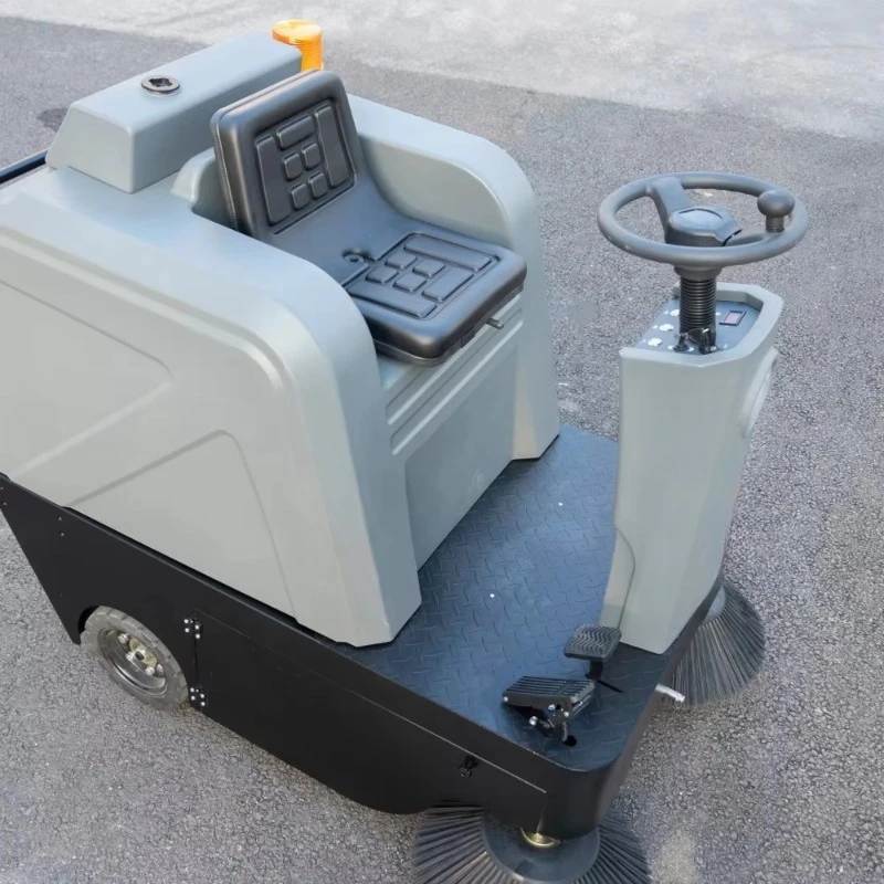 Industrial Ride-On Road Sweeper Machine Electric Fuel New Condition Floor Cleaning Equipment for Workshop