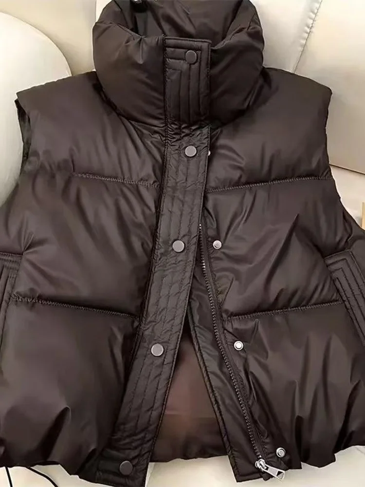 

Жилет женский Thiened Warmth из хлопка, утепленный, осенне-зимний, модный, с молнией и воротником-стойкой