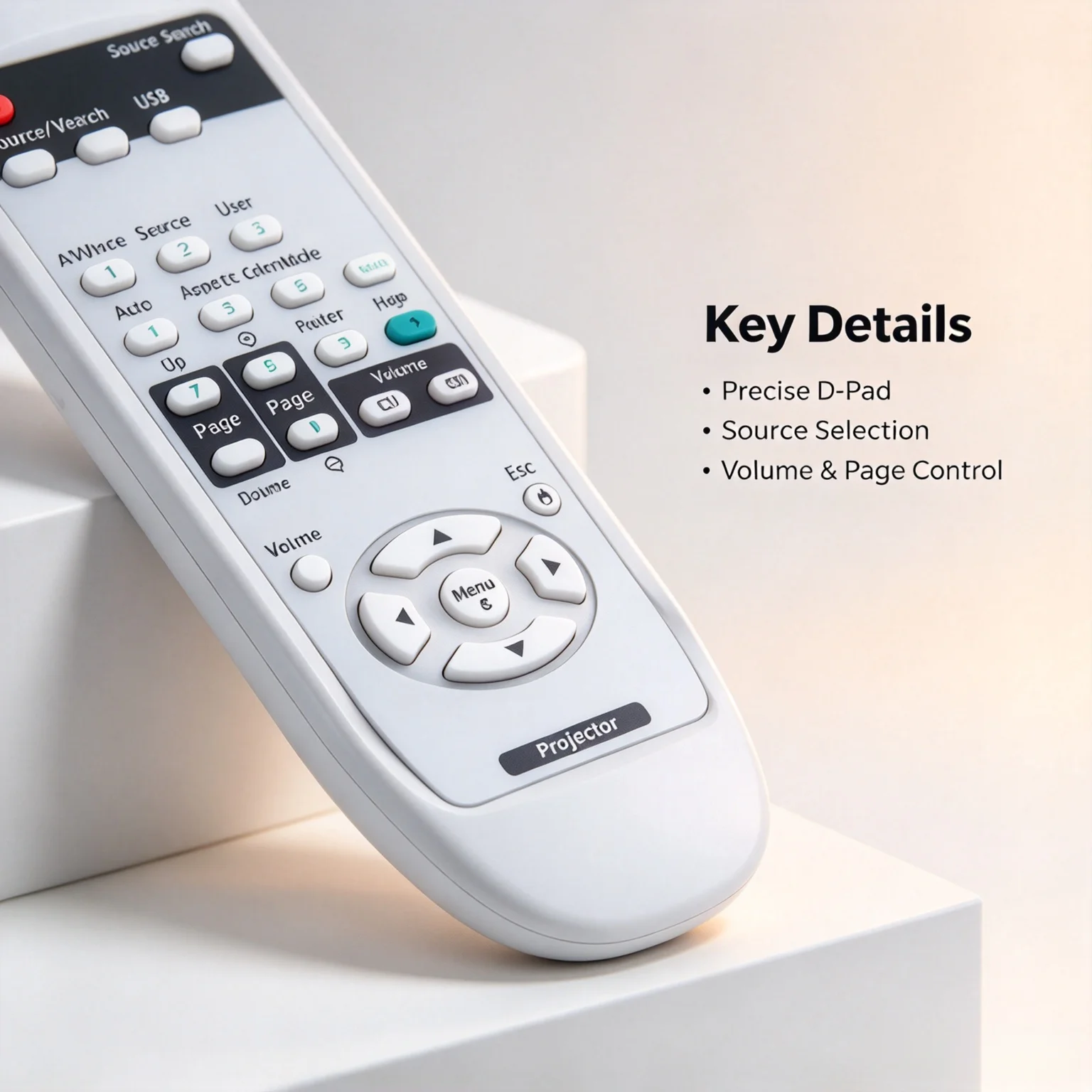 EMP-7-SSCVU Replacement Projector Remote Control Compatible with Epson EMP-7850 EMP-7900 EMP-7950 EMP-8300 EMP-1830, No Programm