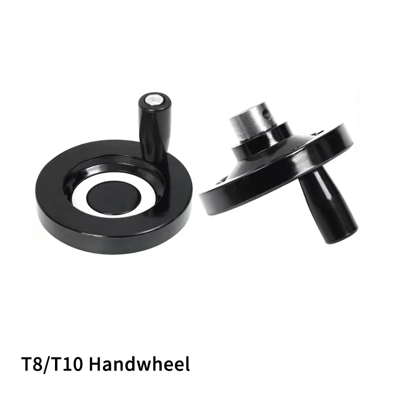 Lathe Milling Machine Hand Wheel With Revolving Handle Diameter 63mm CNC 3D Printer T10 Trapezoidal T8 Lead Screw
