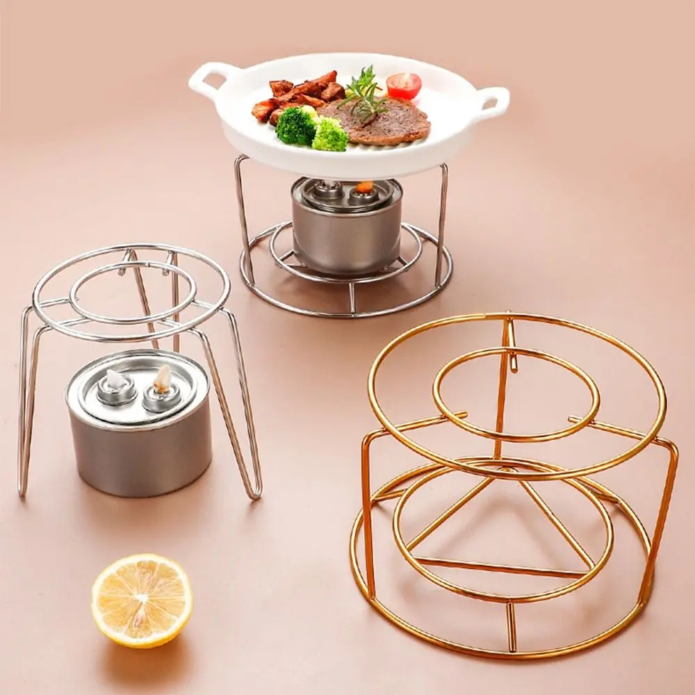 Stainless Steel Stoves Burner Stand Portable Household Stoves Pot Holder Rust Proof Round Coffee Pot Bracket Camping