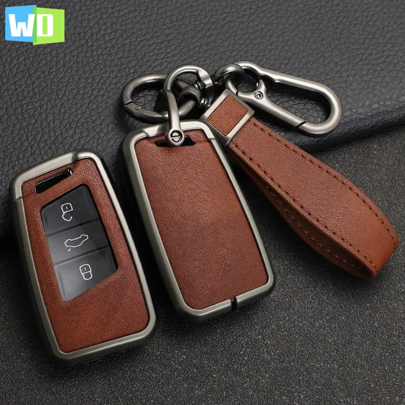 

Car Key Case Full Cover Shell Fob For Volkswagen VW Tiguan MK2 Magotan Passat B8 CC For Skoda Superb A7 Accessories