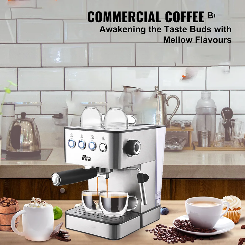 New Coffee Machine, Small Italian Concentrated Semi-Automatic Steam Coffee Machine For Household And Commercial Use