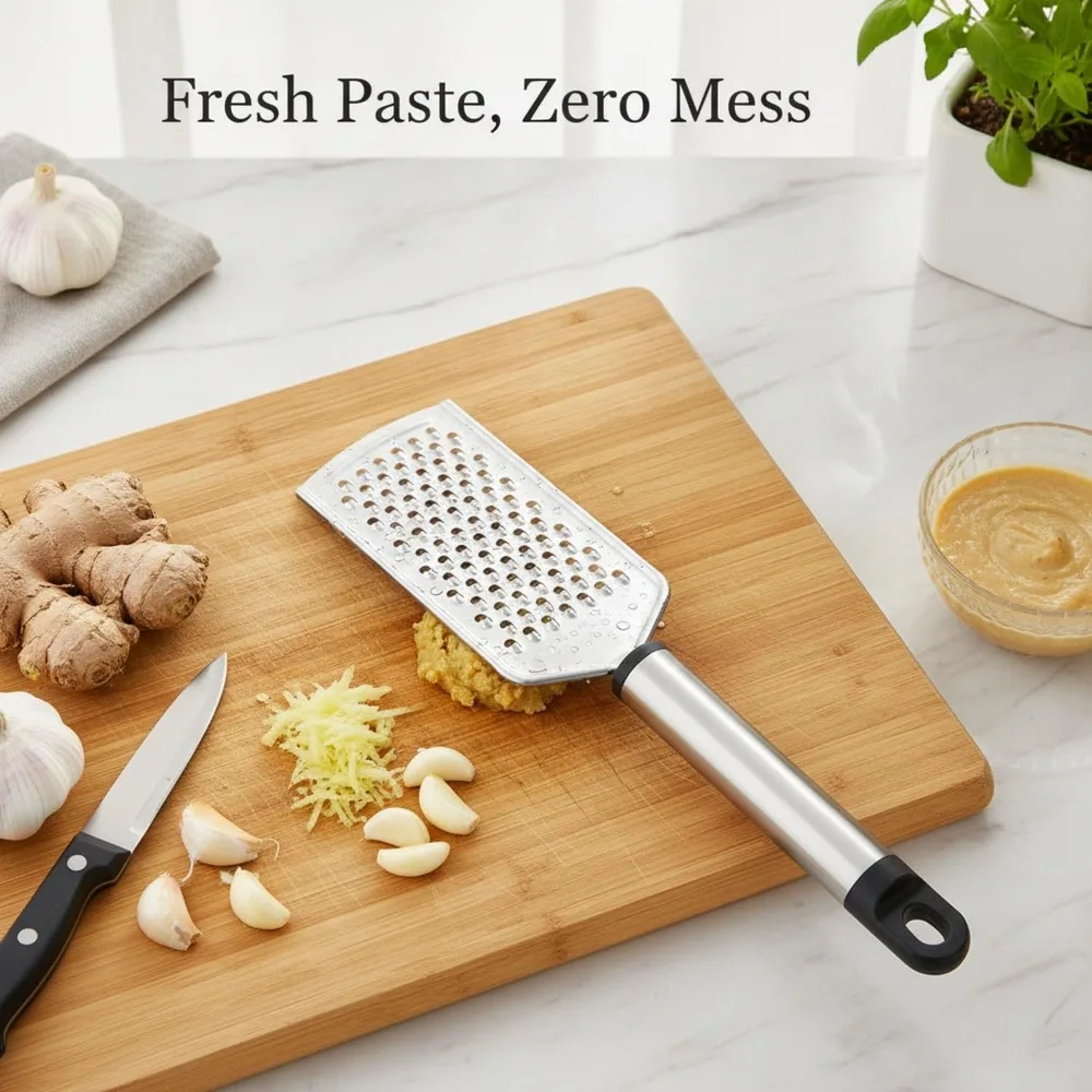 3Pcs Stainless Steel Handheld Grater Coarse Holes Cheese Grater Handle Hanging Hole for Vegetable Ginger Garlic Kitchen Gadget