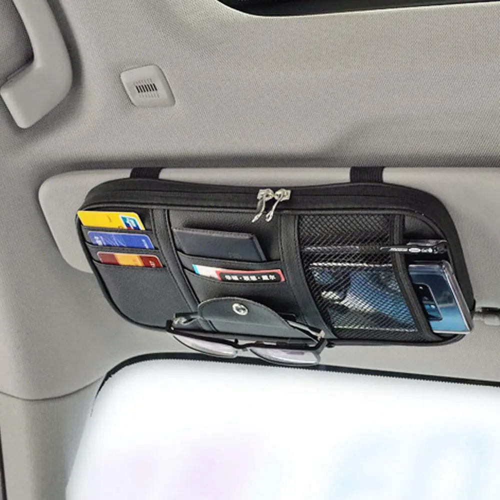 

Car Sun Visor Organizer Auto Visor Pocket and Interior Accessories Truck Visor Storage Pouch Holder