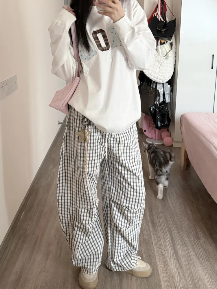 السراويل النسائية الأرجواني امرأة الخريف الفرنسية شيك المرقعة فحص مطوية سروال قصير الفني الحضرية المهنية المشهد الطبقات خمر