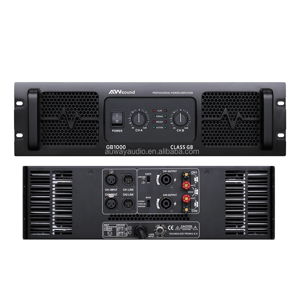 

1000watts Power Amplifier CLass GB High Power 1000W 2 Channel 2U Linea