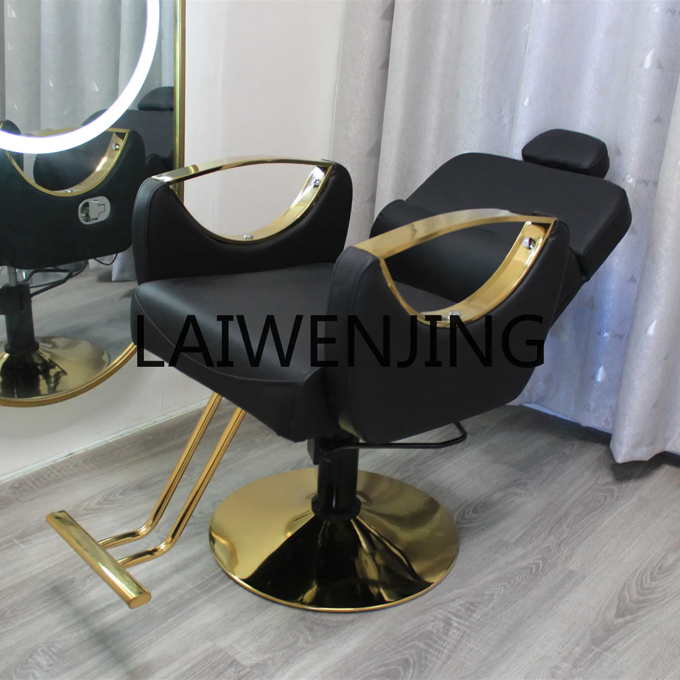 Hairdressing Reclining Barber Chair for Hair Salon Lifting Rotating Hair Cutting Perm Dyeing Shaving Chair