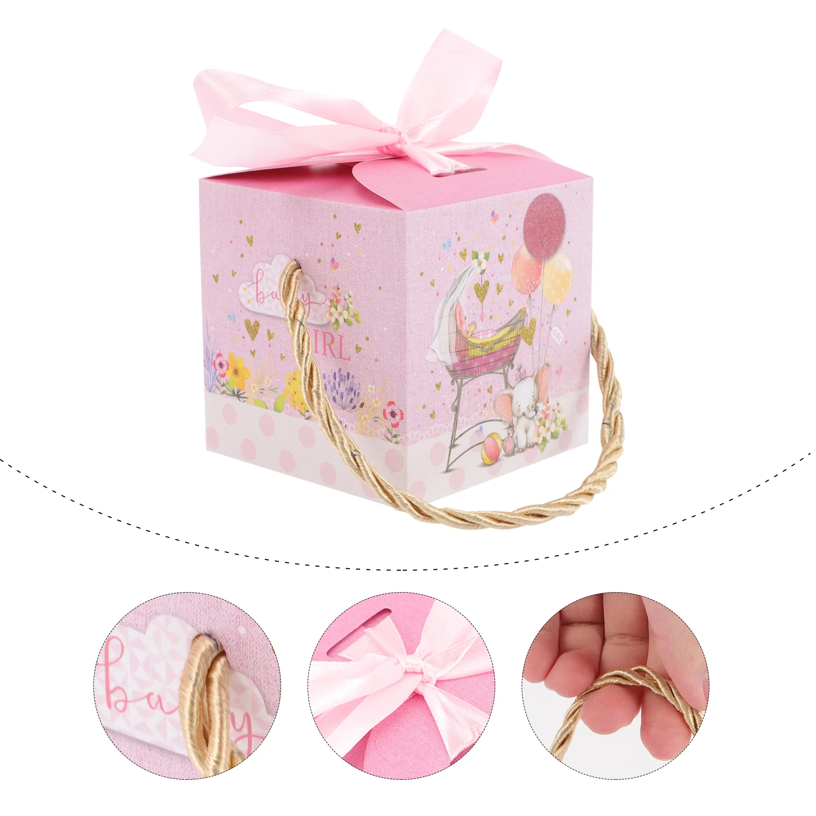 20 Pcs Candy Hand Gift Box Lightweight Cartoon Safe Use 250g Imported White Card