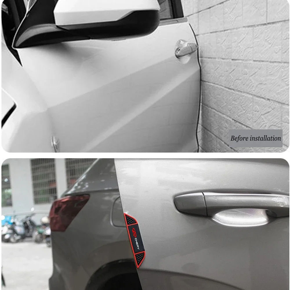 for Chery Tiggo 2 3 4 5 6 7 8 3X 5X Pro T11 5X Glx 7 4pcs Car Door Edge Anti Scratch Protection Strips Protector Sticker