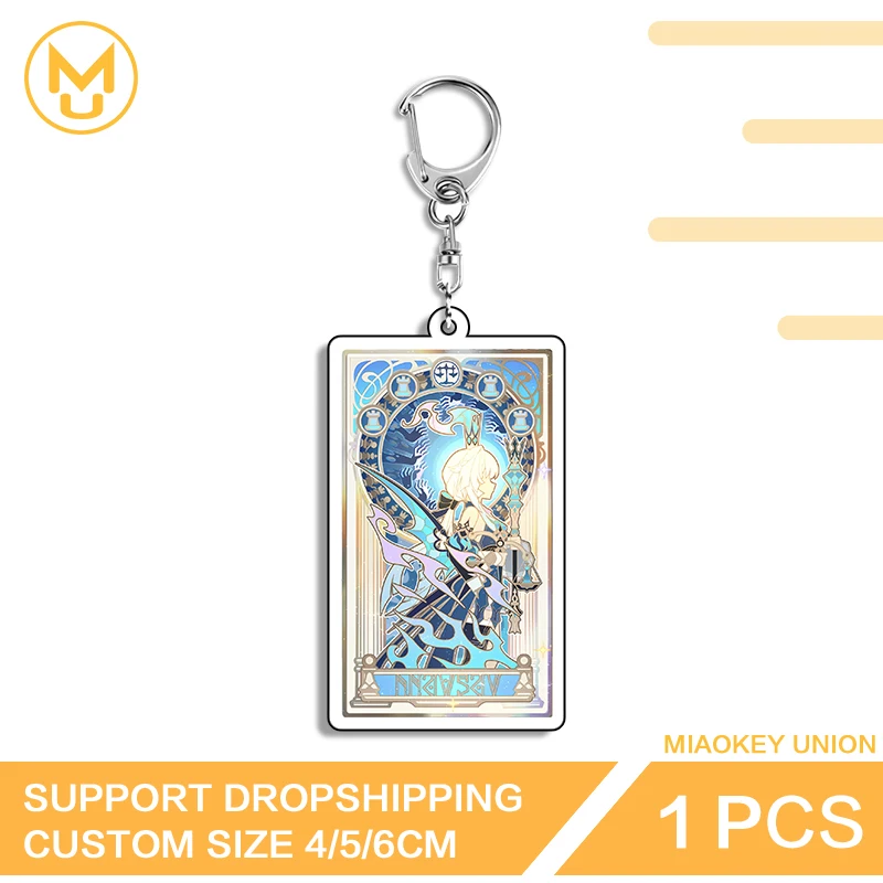 Honkai Star Rail Evernight Poster Design Unique Chic Double Sided Acrylic Key Chains Daily Wear Backpack Decor Collection