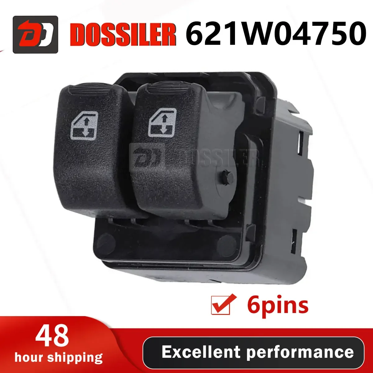 621W04750 Dossiler Front Left Power Window Switch for Chevrolet Kalos TRES VOLUMES (T250 T255) 2005 for Spark Matiz Aveo Daewoo